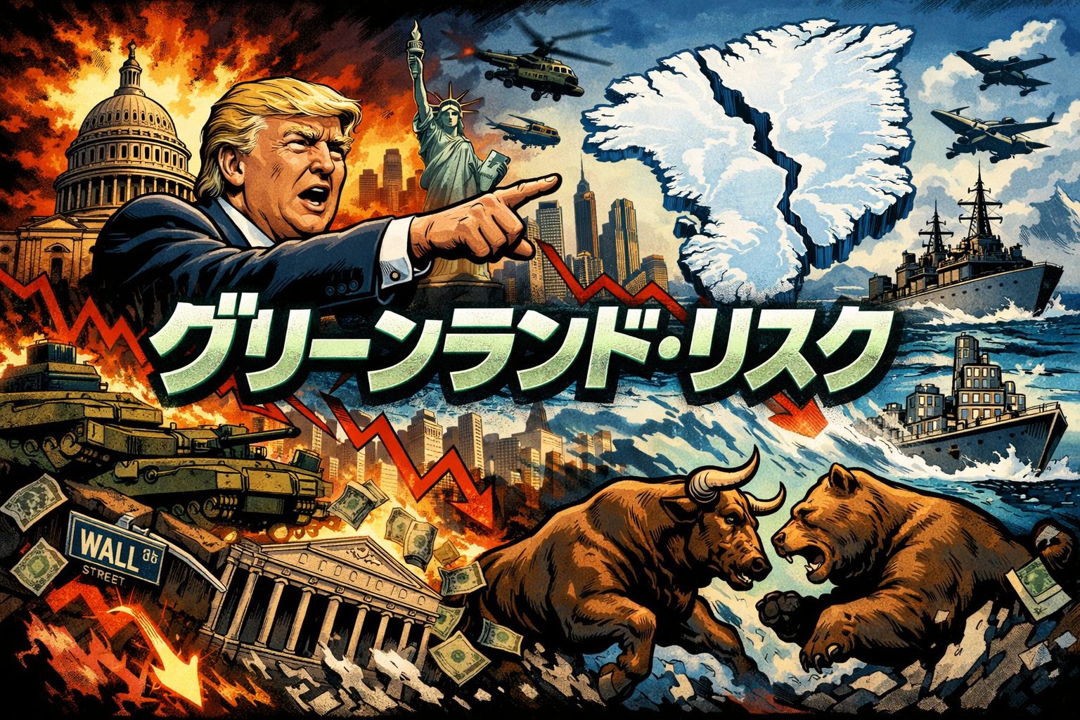 【2026年最新】米国株を襲う「グリーンランド・リスク」とは？トランプ政権の領土野心と市場への衝撃波