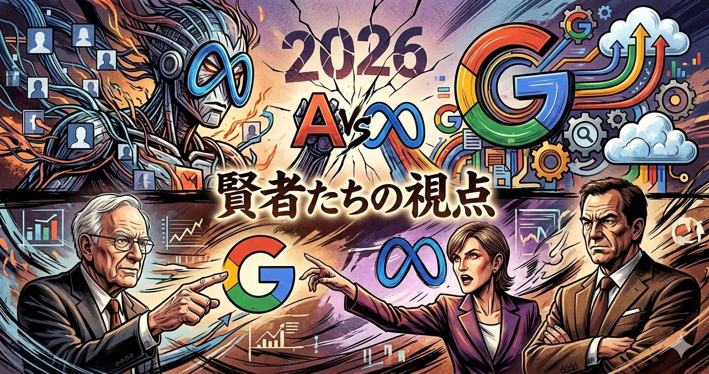 メタ vs アルファベット、2026年の覇者はどっち？三賢者の視点