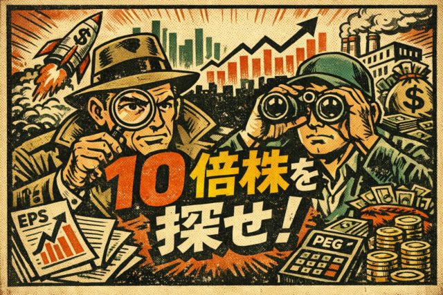 伝説のテンバガーハンターの方法で10倍株を探せ!